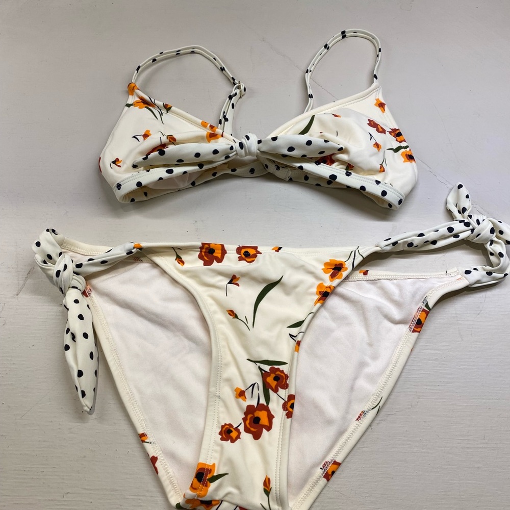 Floral Polka Dot Bikini Set NWT